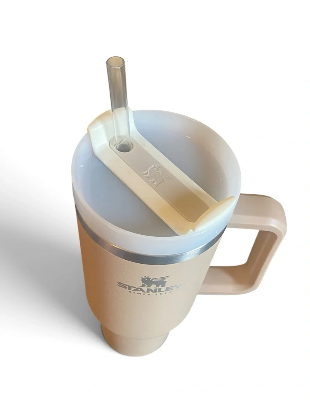 Stanley Quencher H2.0 Stainless Steel Tumbler 40oz Insulated Handle Straw Cream
